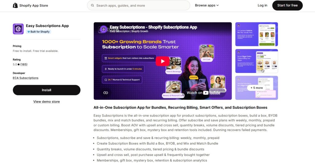 Shopify Subscription apps