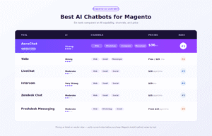Read more about the article 6 Best Magento AI Chatbot Options: Setup and Installation Guide 2026