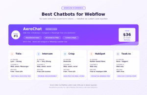 Read more about the article 6 Best Webflow Ecommerce Chatbot Integration Options and How to Set Them Up