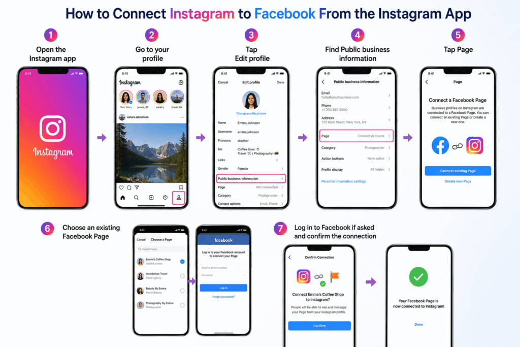 Connecting Instagram to Facebook From the Instagram App