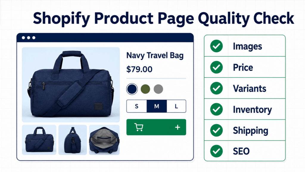 Shopify Product Page Quality Check