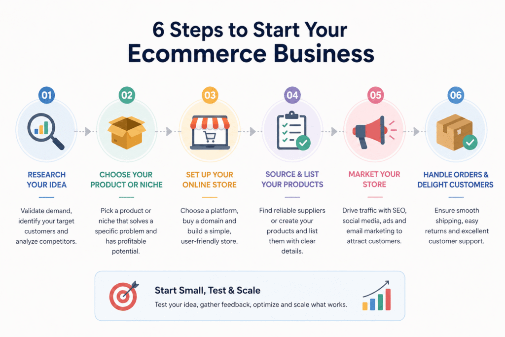 steps to start an ecommerce business successfully