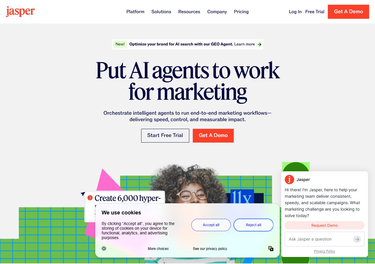 Jasper AI content platform for marketing teams