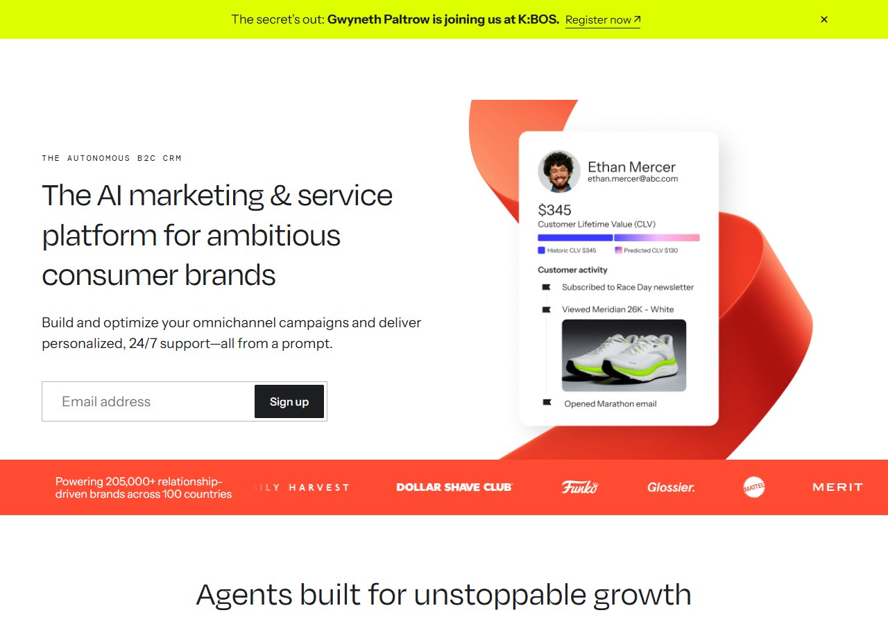 Klaviyo email and SMS marketing for ecommerce