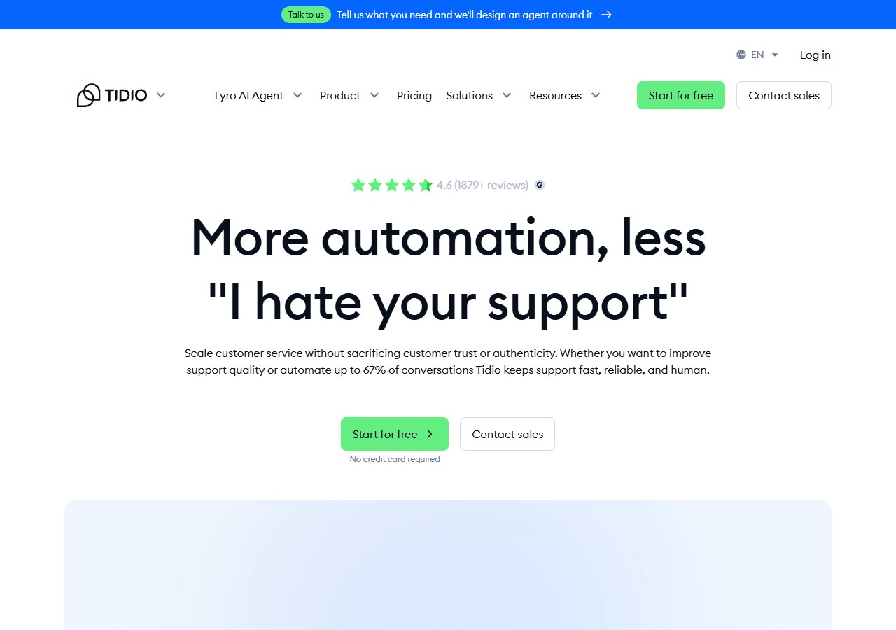 Tidio live chat and AI chatbot platform